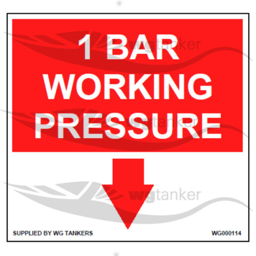 label 1 bar working pressure