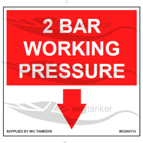 Label - 2 Bar Working Pressure