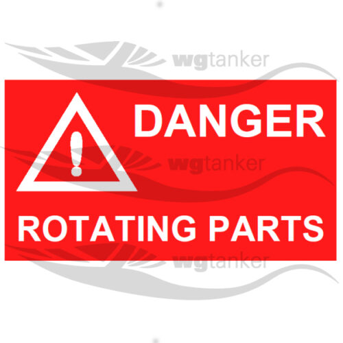 label danger rotating parts