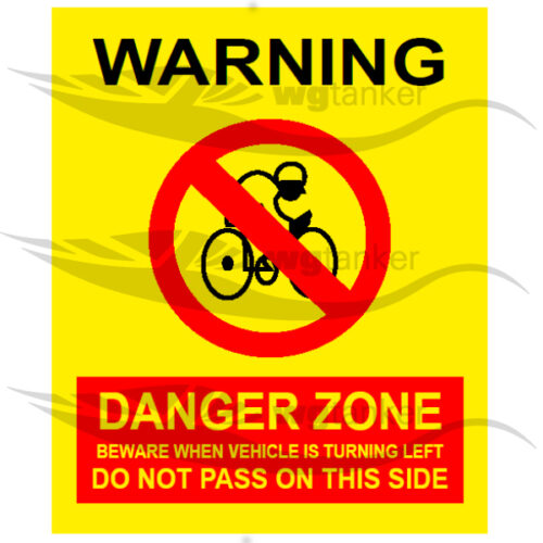 label danger zone do not pass
