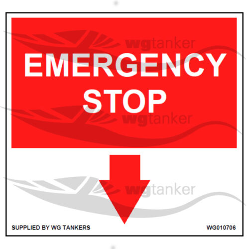 label emergency stop
