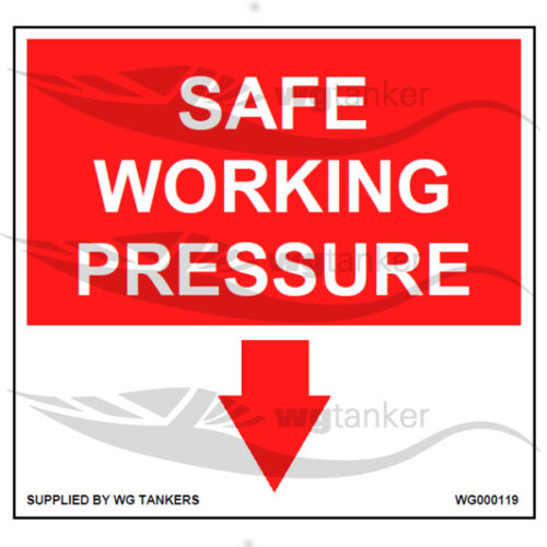 label safe working pressure