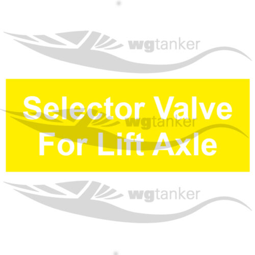 label selector valve for lift axle
