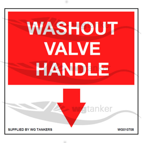 label washout valve handle
